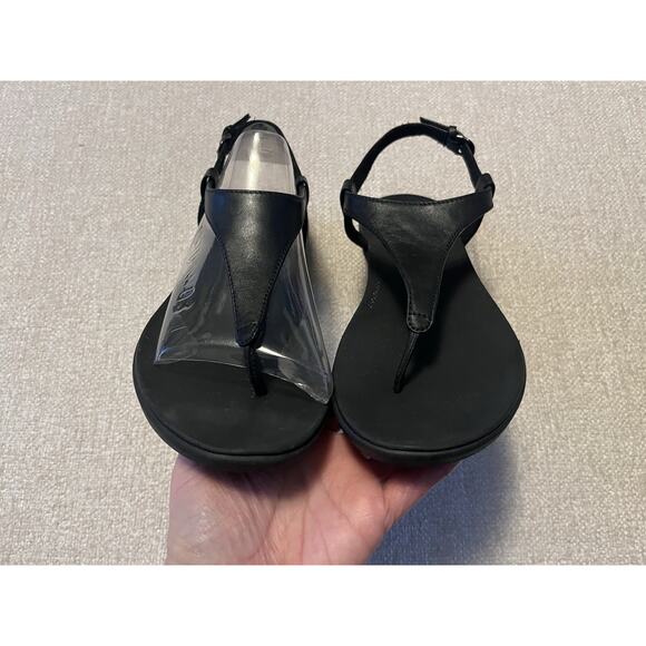 Fitflop Lainey Slingback Thong Sandals Womens Size 7 Black Minimalist Comfort - Picture 5 of 10